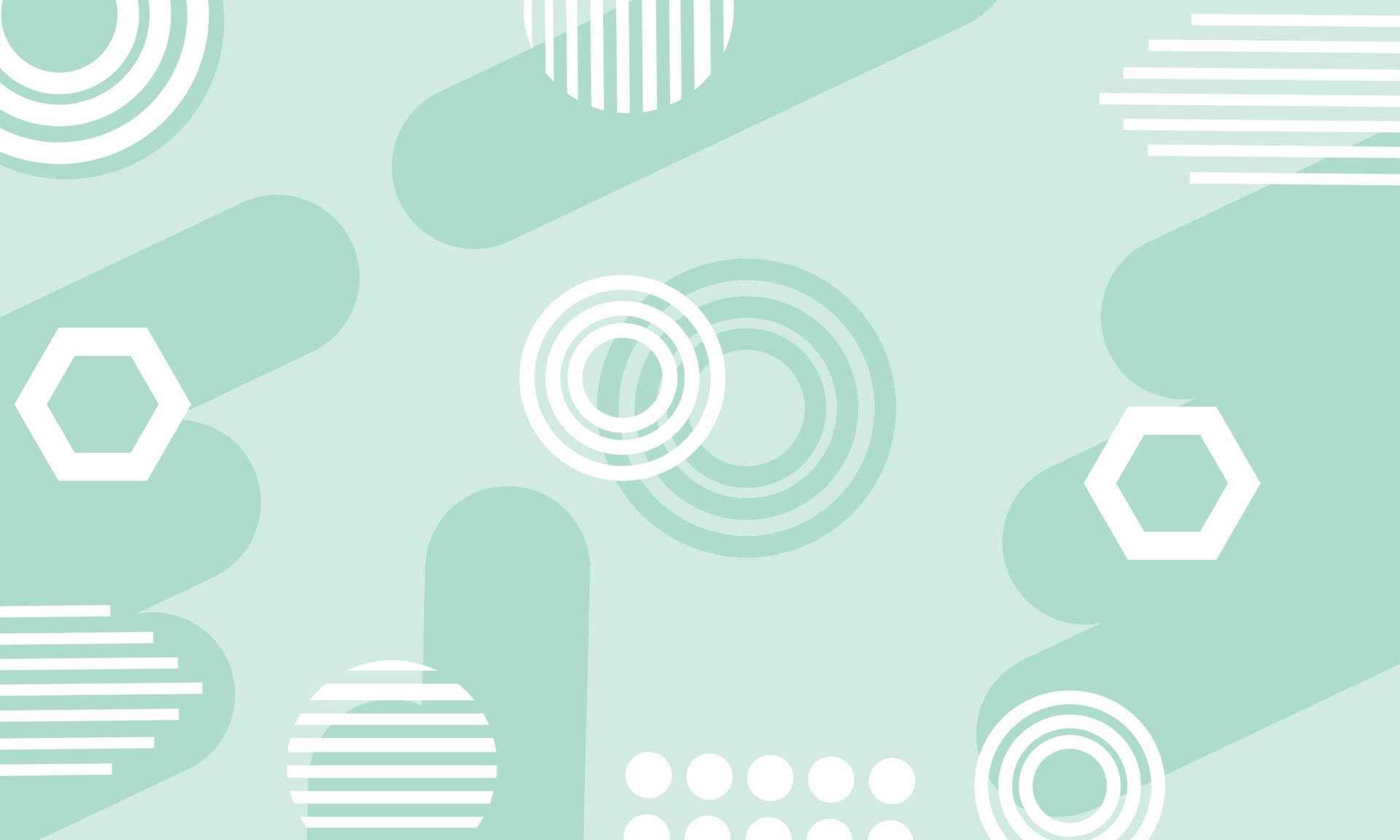 Geometriske mønstre på pastelgrøn Wallpapers