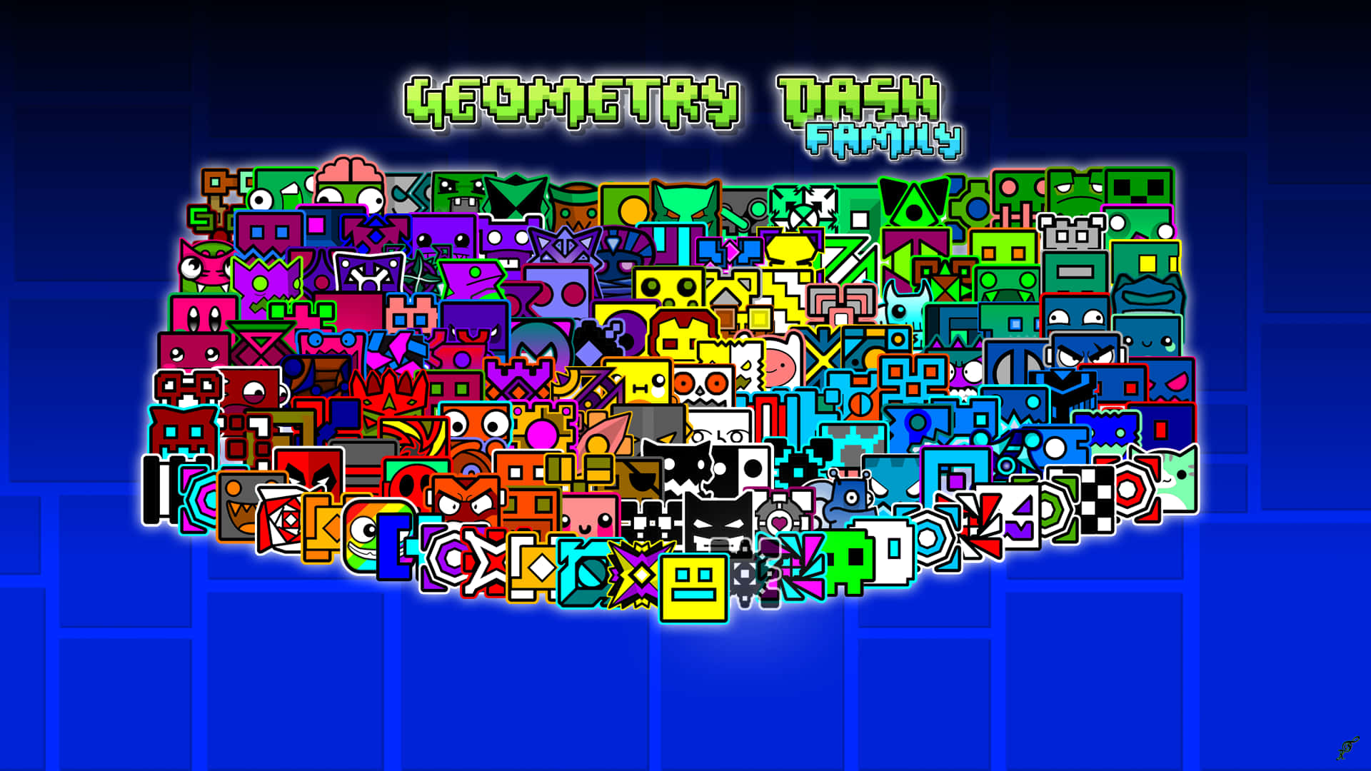 Geometry Dash figurer sammen Wallpapers
