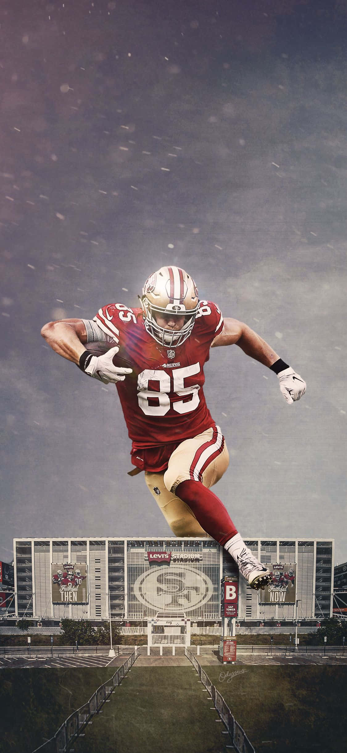 George Kittle Æstetisk Kunst Wallpapers