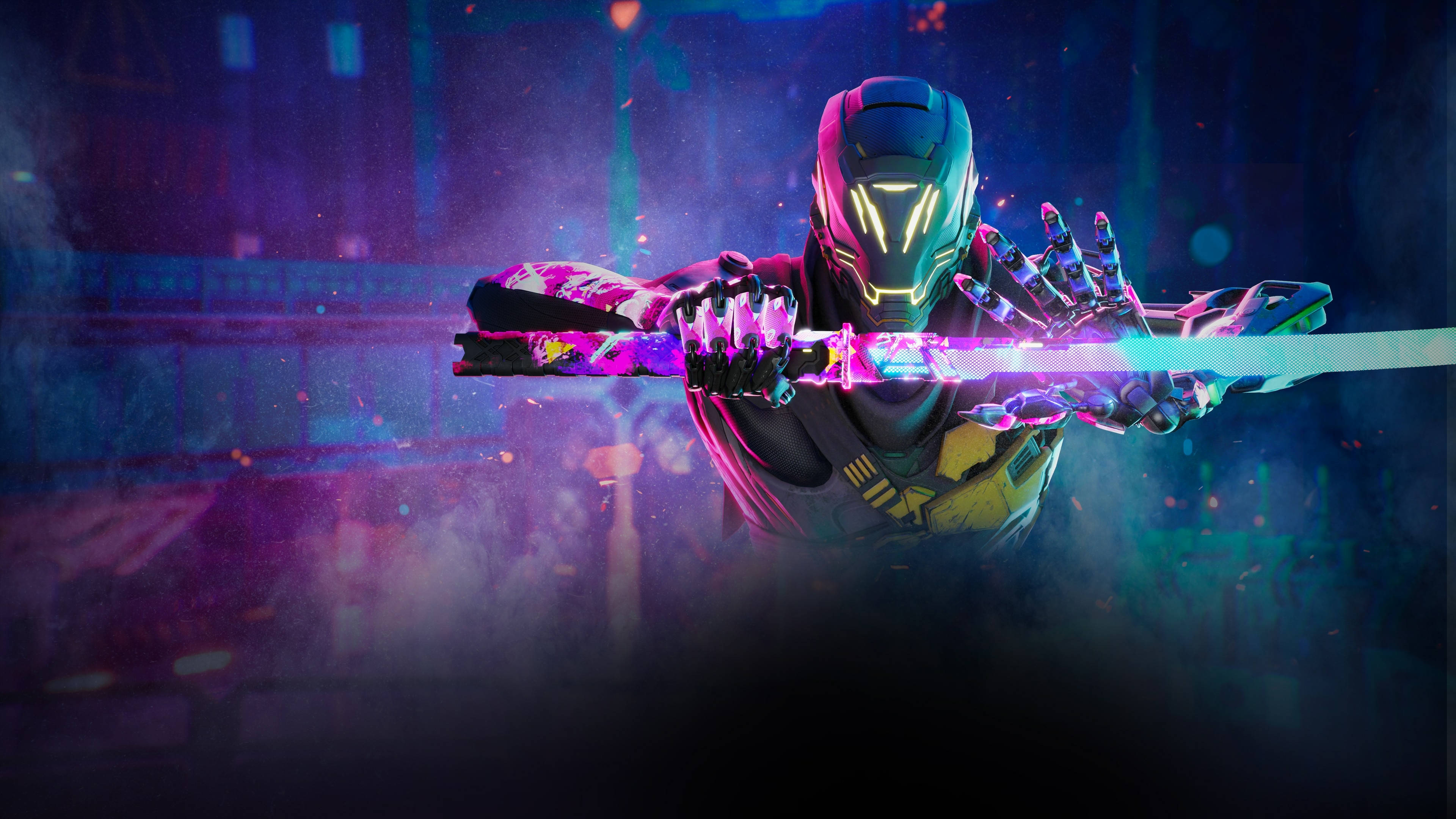 Ghostrunner med sværd 1920 x 1080 gaming Wallpapers