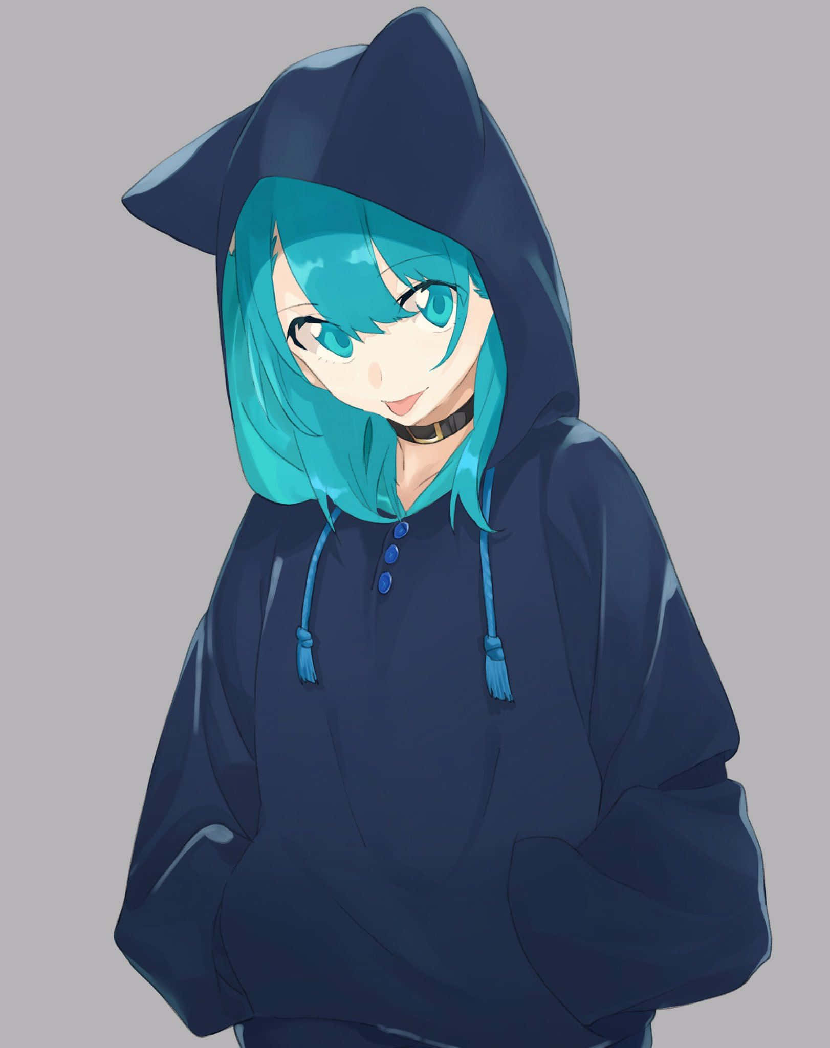 Giv dit afslappede garderobe liv med denne stilfulde anime-pige hættetrøje! Wallpapers