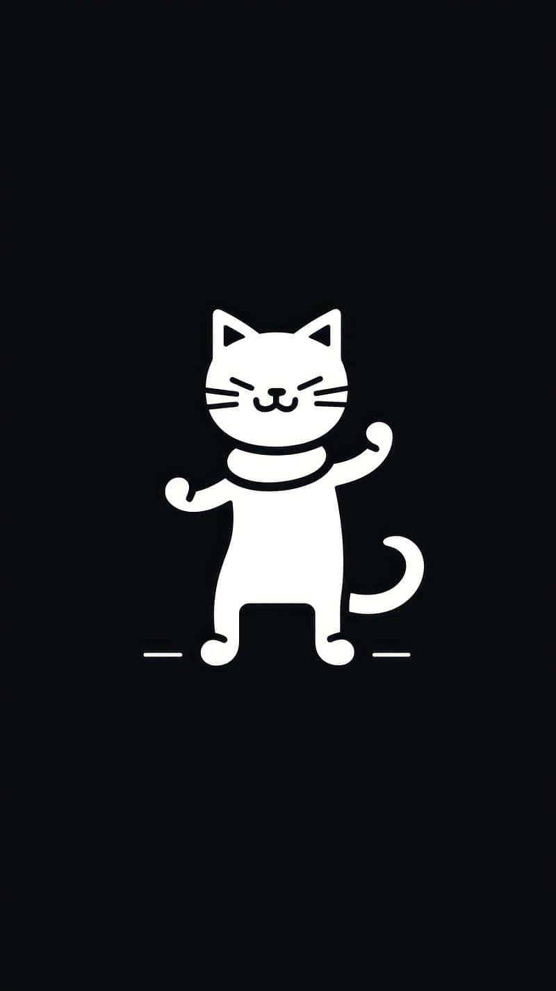 Glad dansende kat illustration Wallpapers