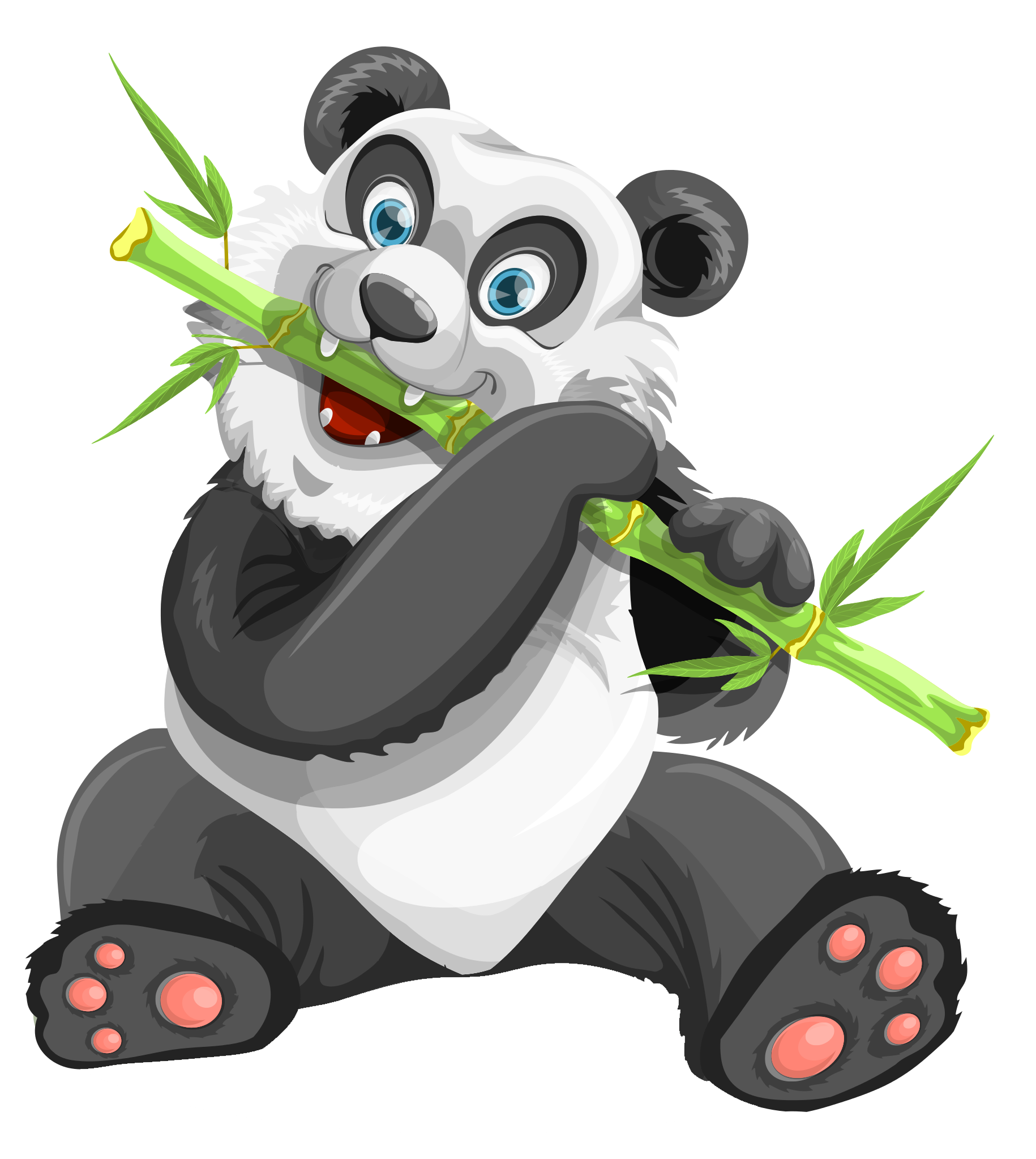 Glad panda spiser bambus Wallpapers