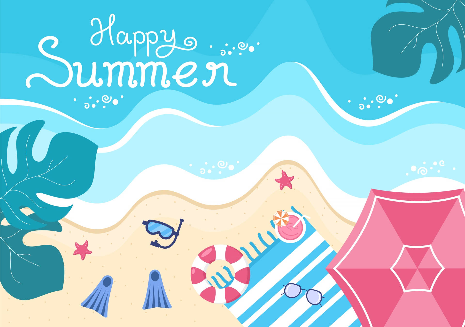 Glad sommer skrivebordsbillede Wallpapers