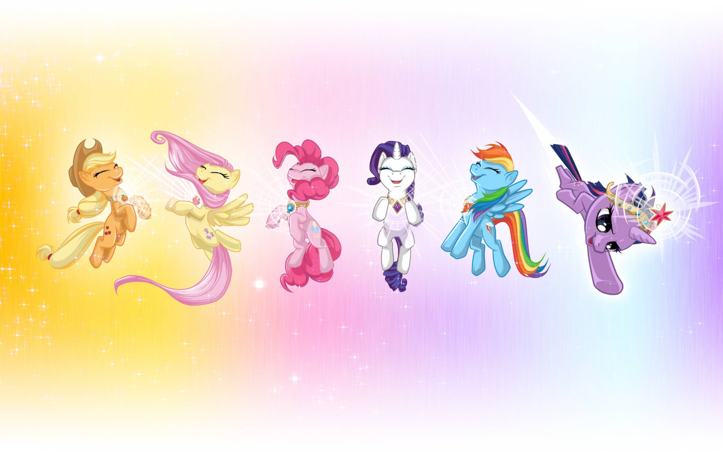 Glade farverige My Little Pony skrivebord Wallpapers