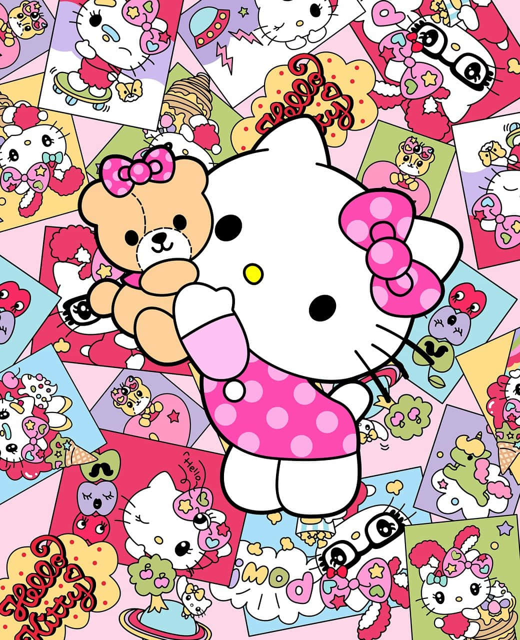 Glade Sanrio-figurer fejrer glæde Wallpapers
