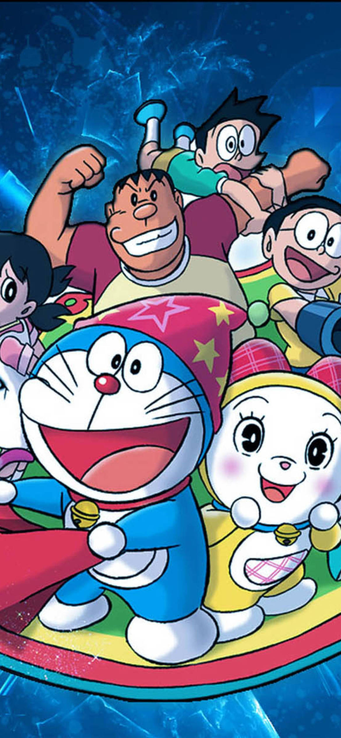 Glade venner og Doraemon iPhone Wallpapers