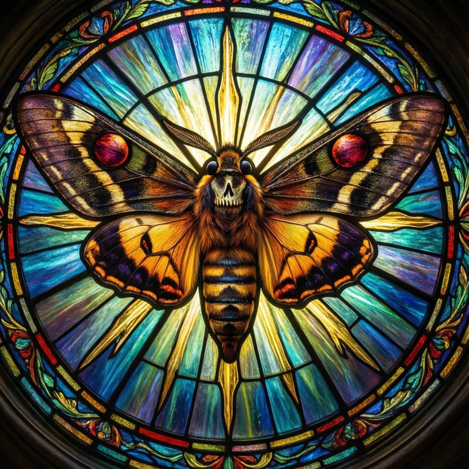Glasmaleri Møl Wallpapers