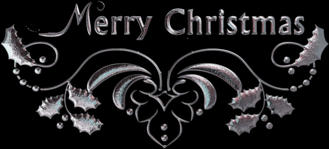Glædelig jul elegant sølvdesign Wallpapers