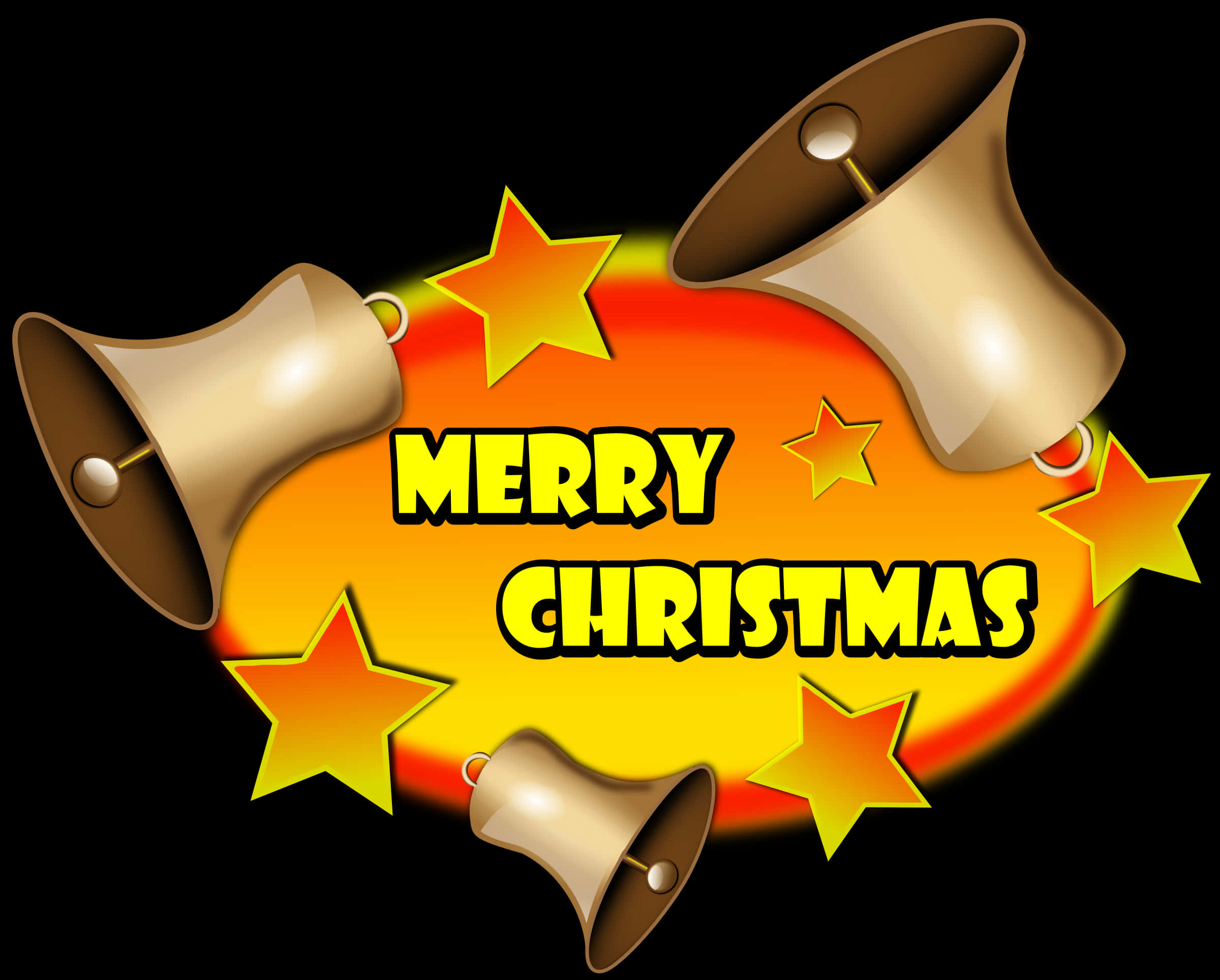 Glædelig jul klokker grafik Wallpapers
