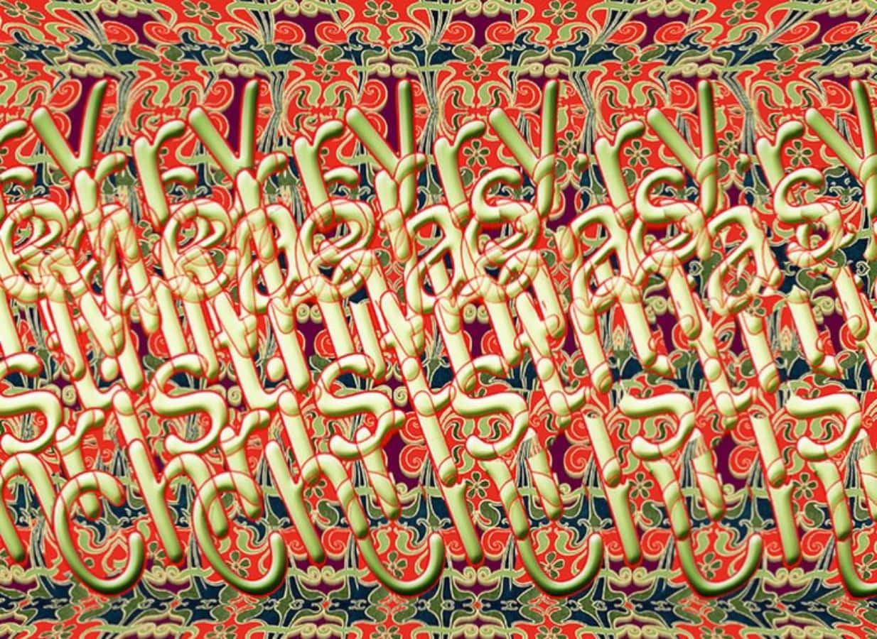Glædelig Jul Magic Eye 3D Stereogram Billede Wallpapers
