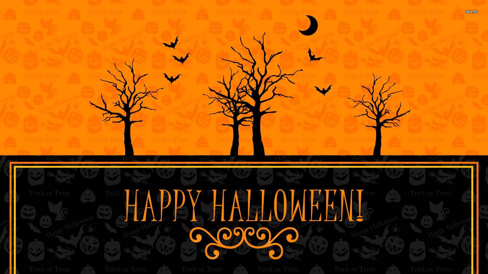 Glædelig Vintage Halloween Plakat Wallpapers