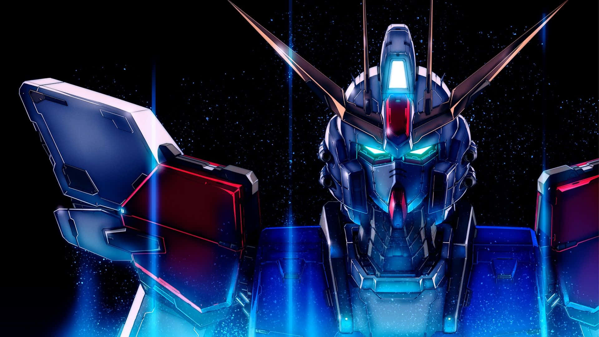 Glødende Gundam-skrivebord Wallpapers