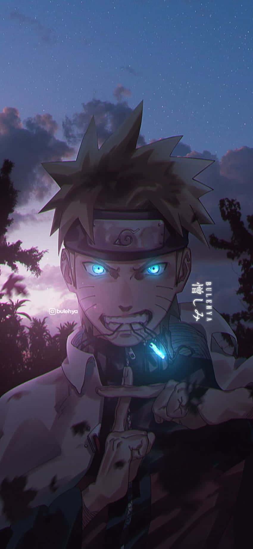 Glødende øjne Naruto æstetisk telefon Wallpapers