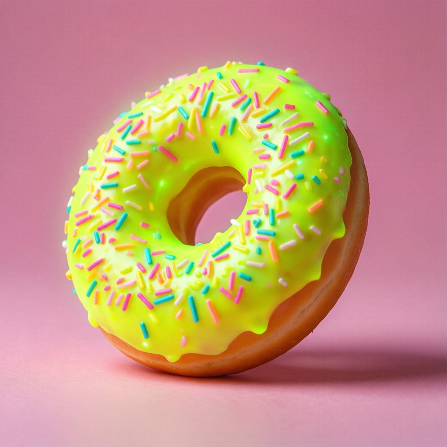 Glødende neondoughnut Wallpapers