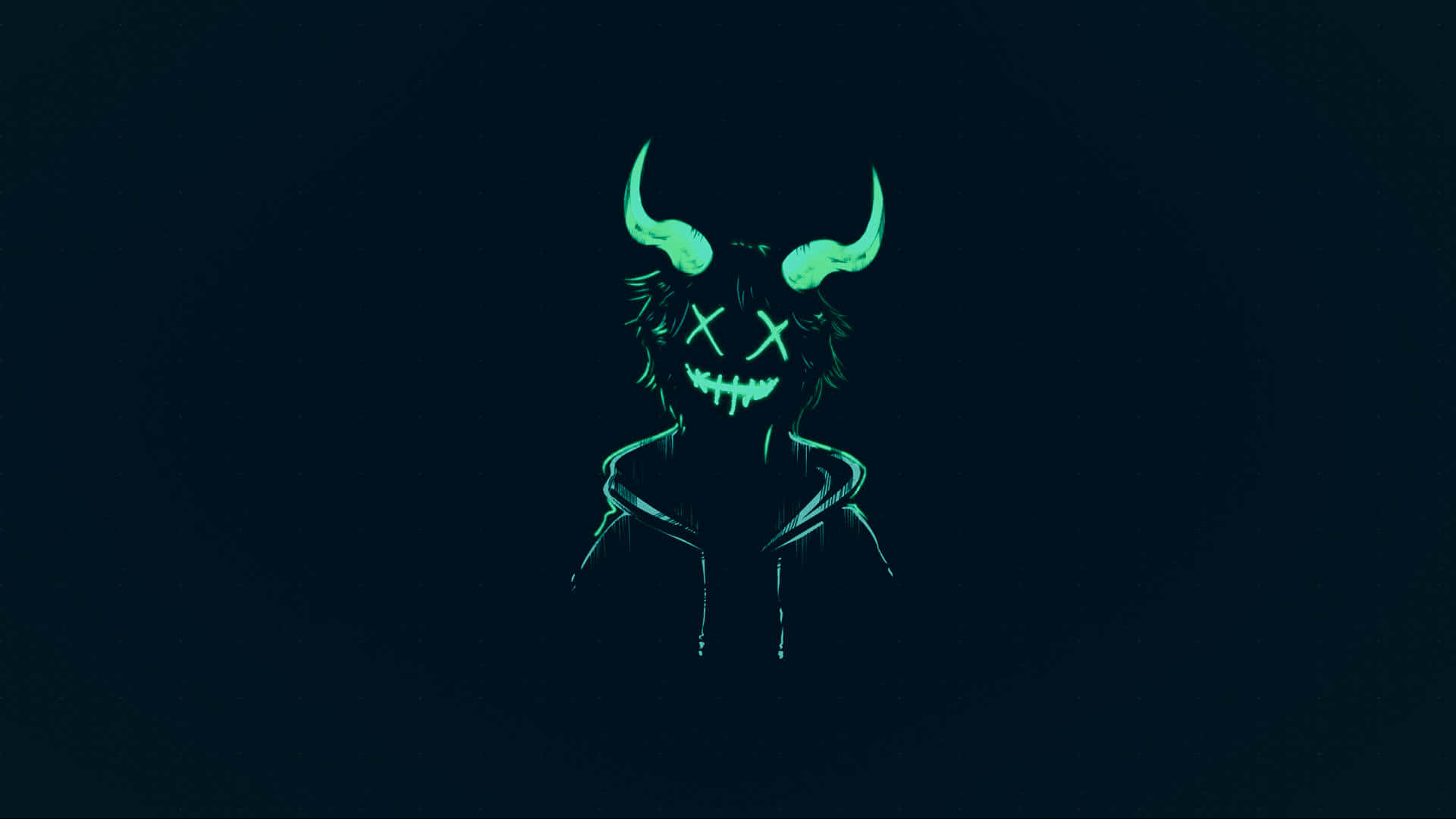 Glødende neongrøn æstetisk baggrund Wallpapers