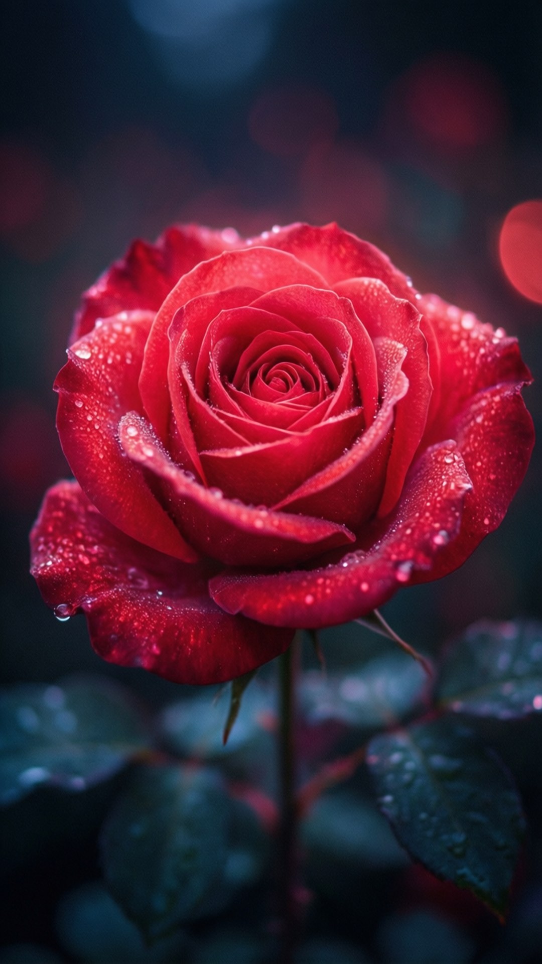 Glødende neonrose Wallpapers
