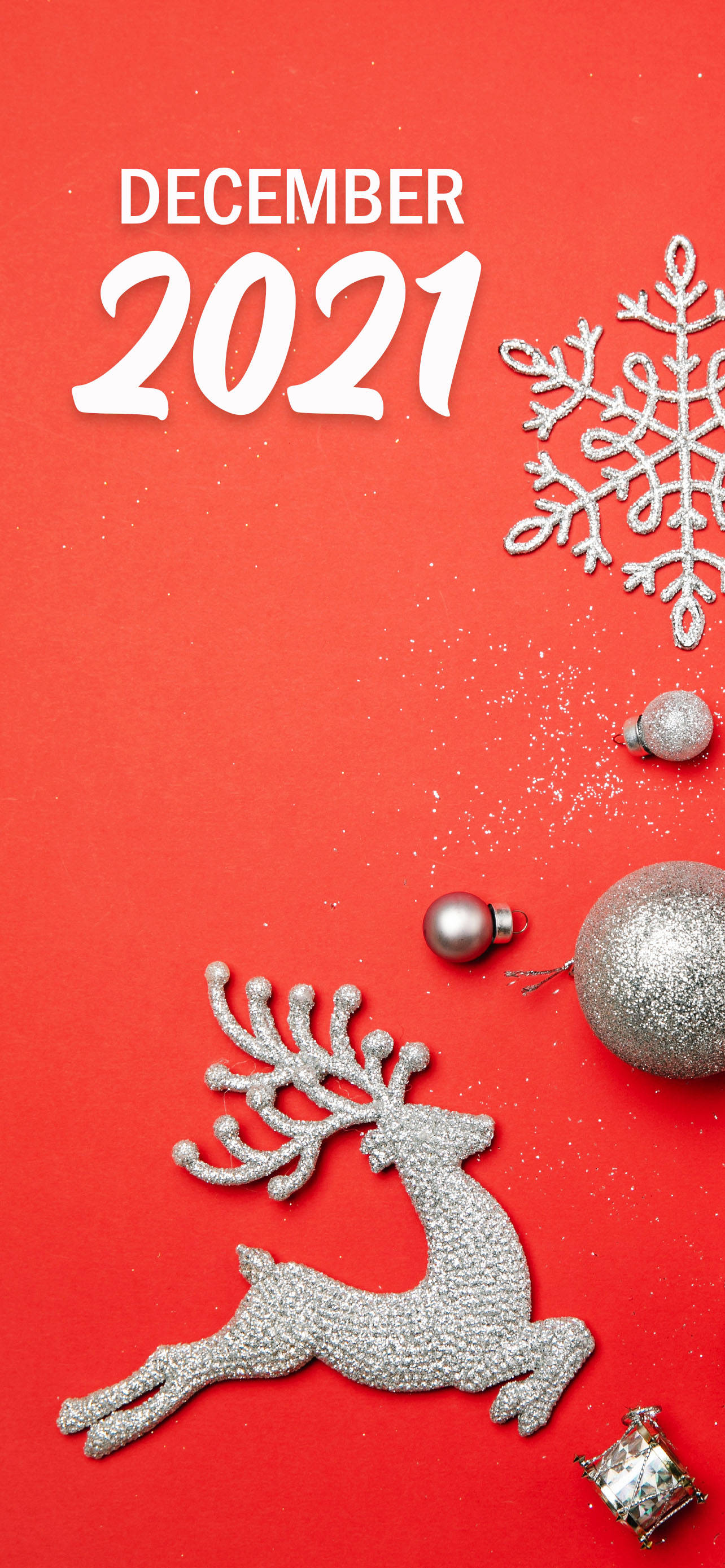 Glitrende rød december 2021 Wallpapers