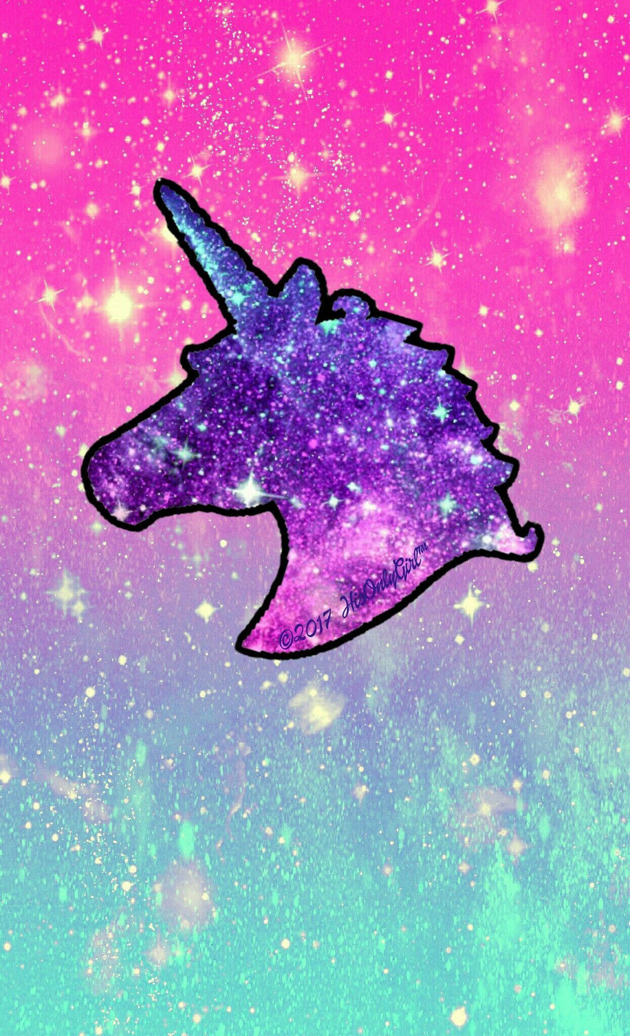 Glitter og Enhjørninger Lilla Wallpapers