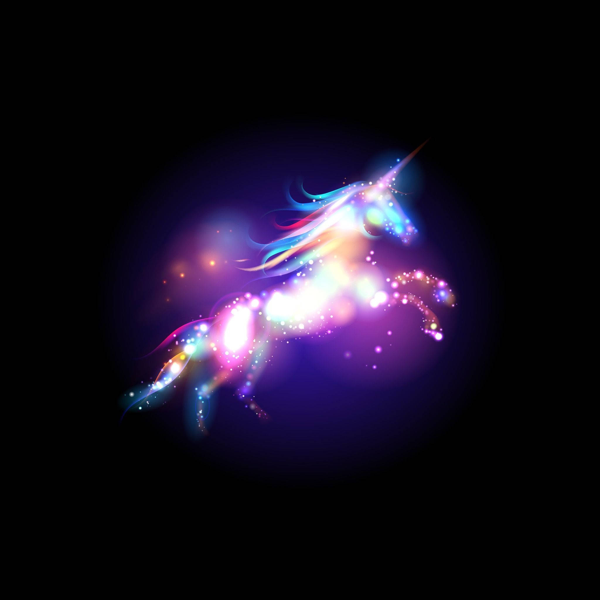 Glitter og enhjørninger der springer Wallpapers