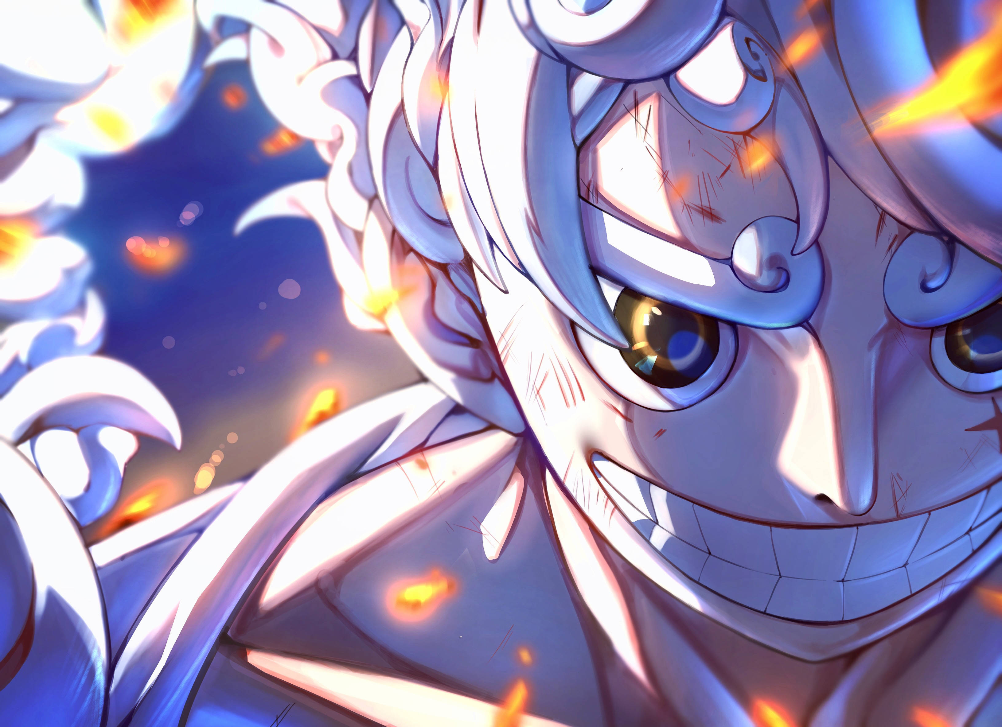 Glødende gnister med Joy Boy Luffy Wallpapers