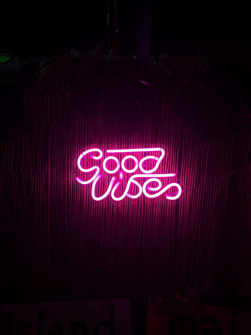 Gode Vibes Neon Pink Aesthetic Vibes Wallpapers