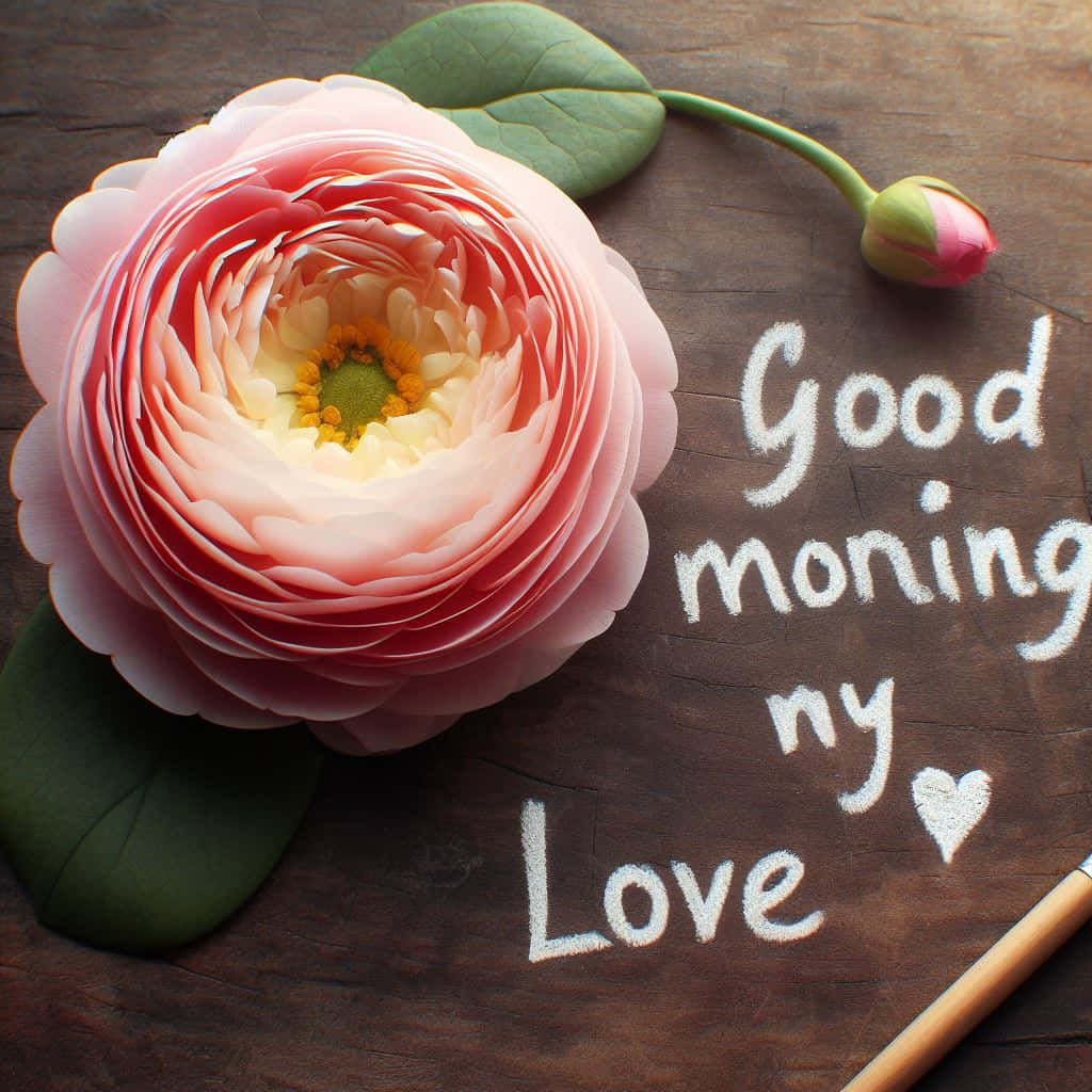 Godmorgen min elskede blomsterhilsen Wallpapers