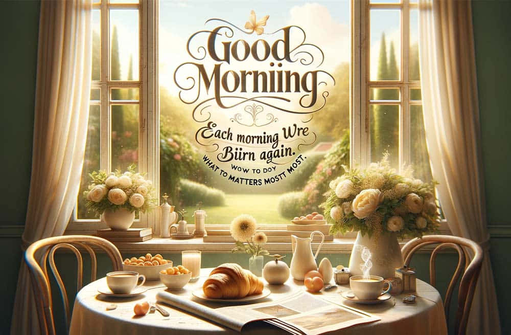 Godmorgen min elskede inspirerende citat Wallpapers