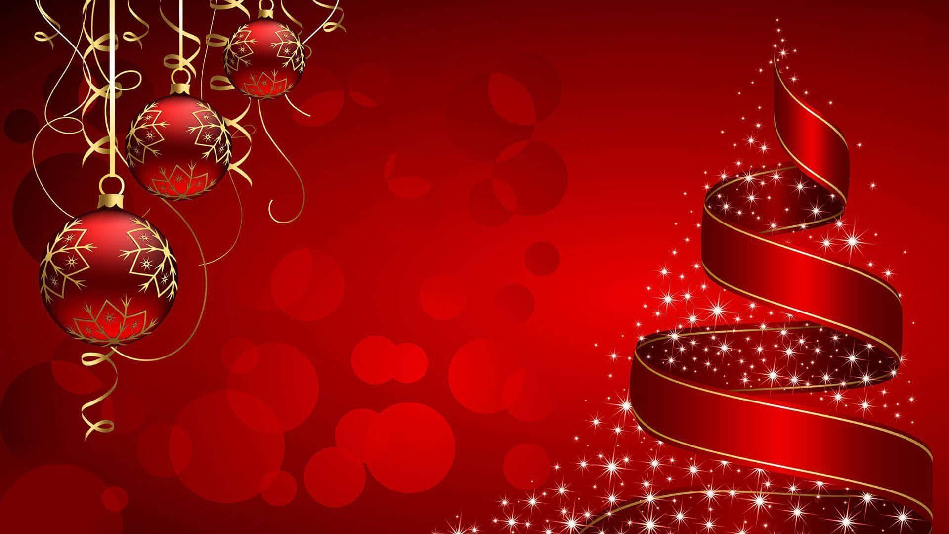 Gør denne jul ekstra speciel - med en enestående rød julebaggrund! Wallpapers