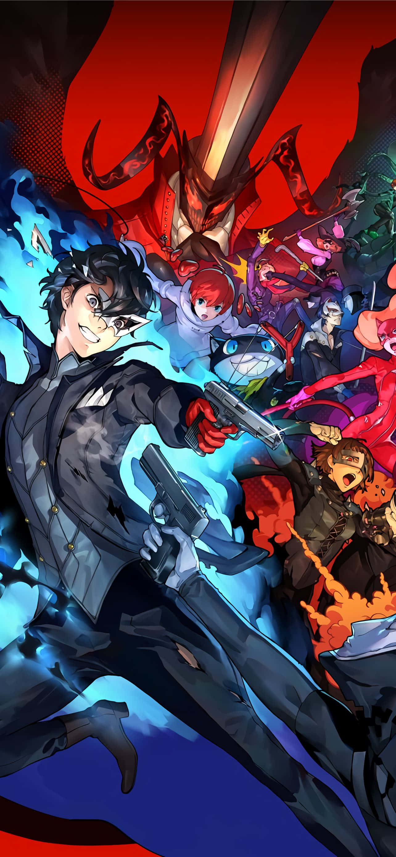 Gør dig klar til den spændende tur med Persona 5, nu tilgængelig på iPhone Wallpapers