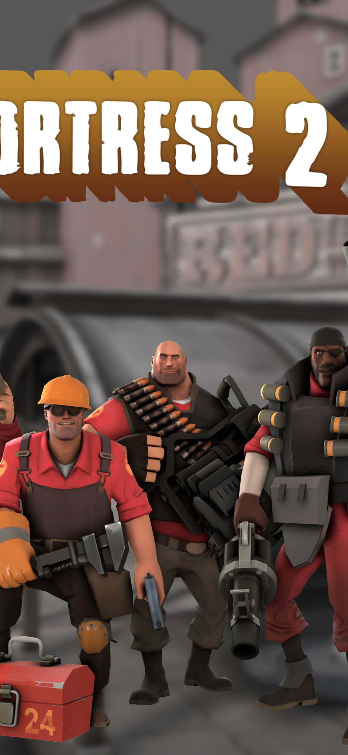 Gør Dig Klar Til At Deltage I Team Fortress 2 Kampen Med iPhone XS Wallpapers