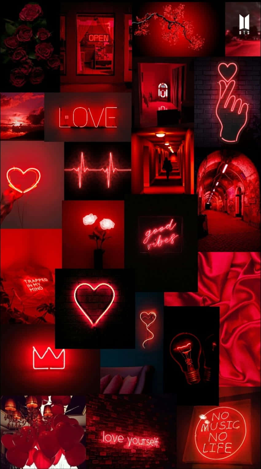 Gør din hverdag lysere med en neonlys rød æstetik Wallpapers