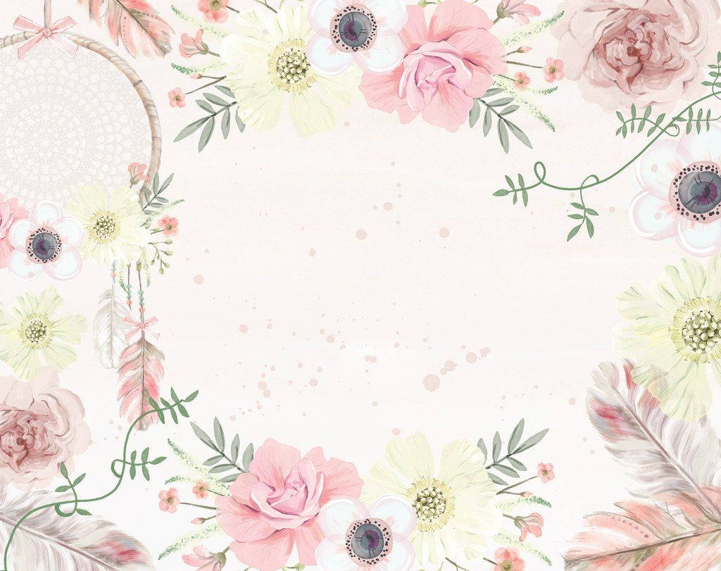 Gør dit hjem lysere med boho blomstermønstre Wallpapers