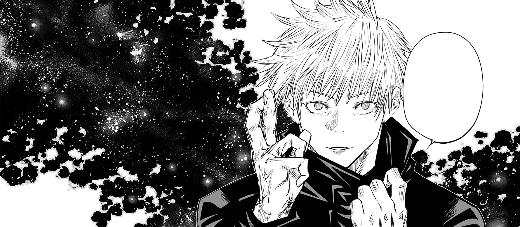 Gojo Sataru sort/hvid manga panel Wallpapers