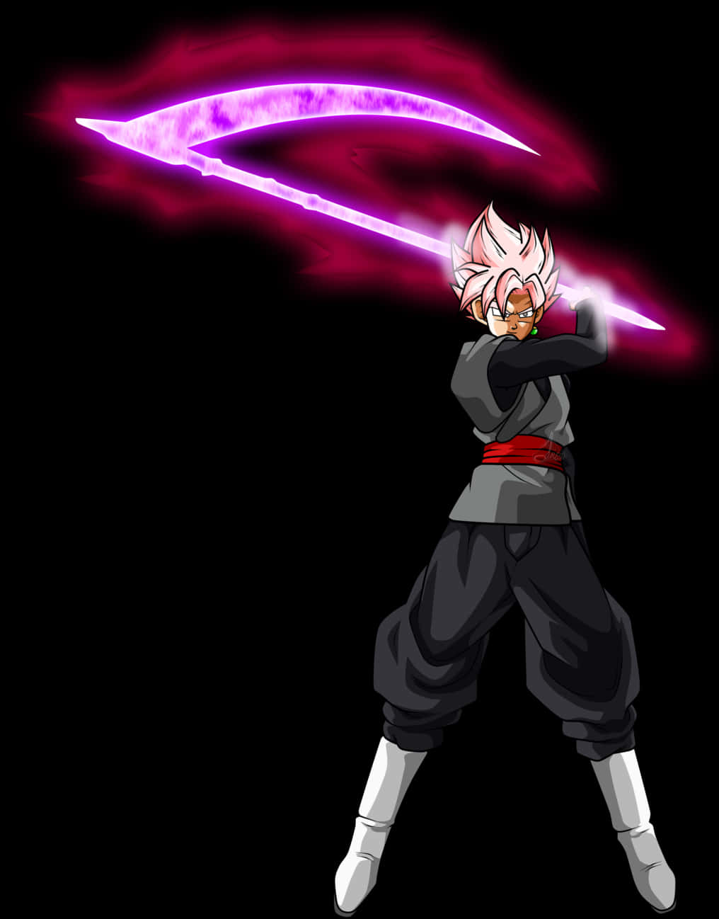 Goku Black med kraftfuldt energisværd Wallpapers