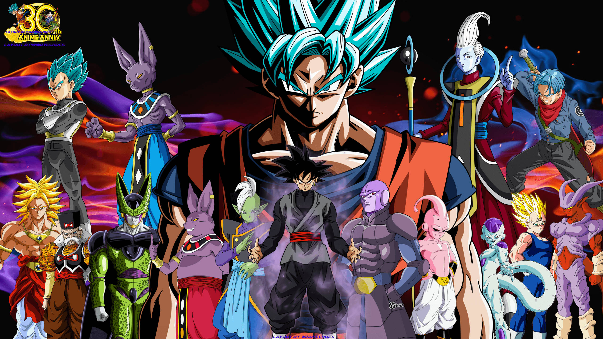 Goku bruger Kamehameha til at bekæmpe Frieza Wallpapers