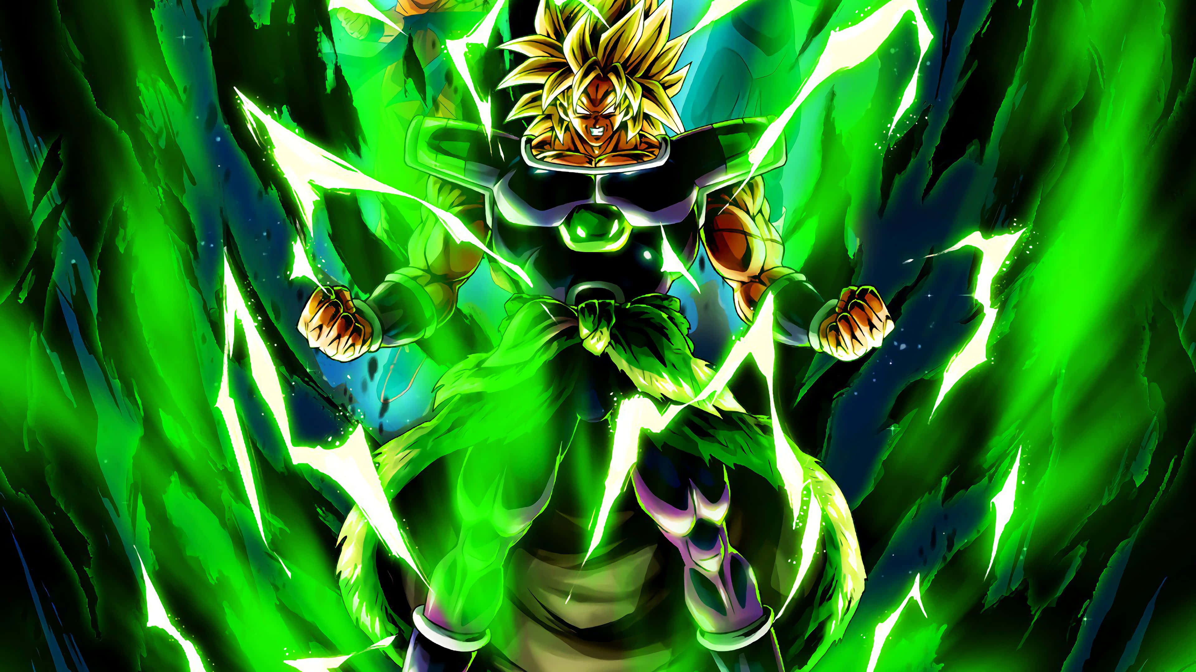 Goku gør sig klar til at tage kampen op mod den legendariske Saiyan, Broly Wallpapers
