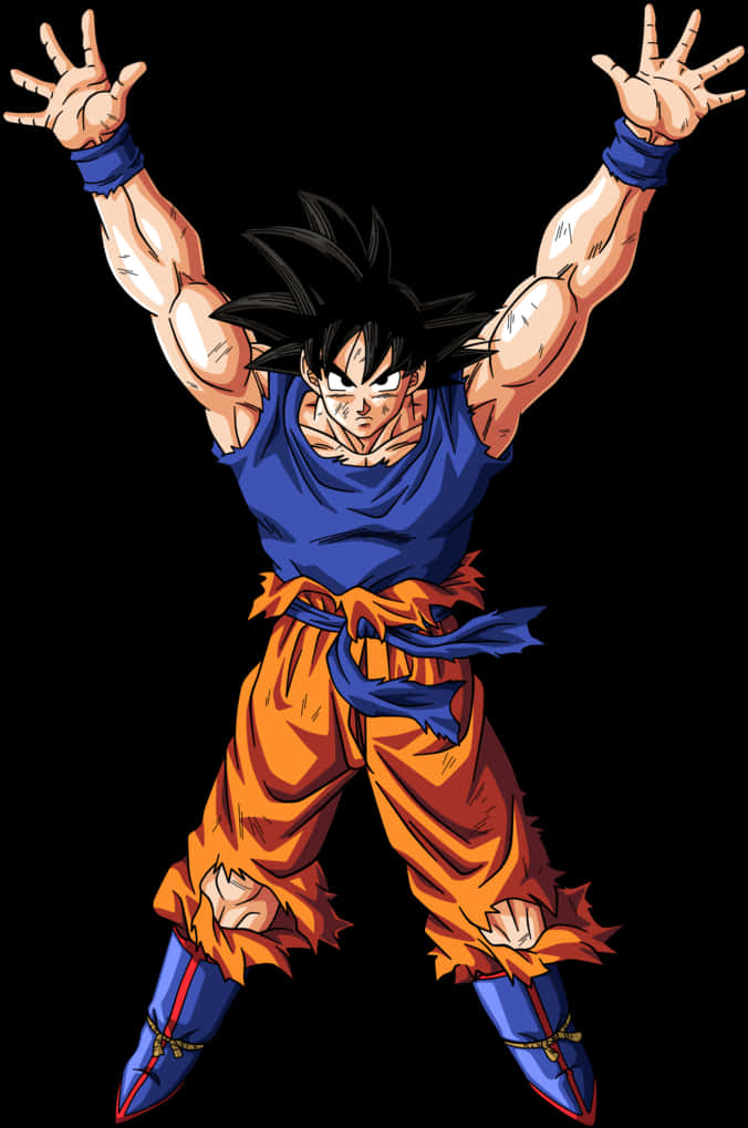Goku i Power Up-position Wallpapers