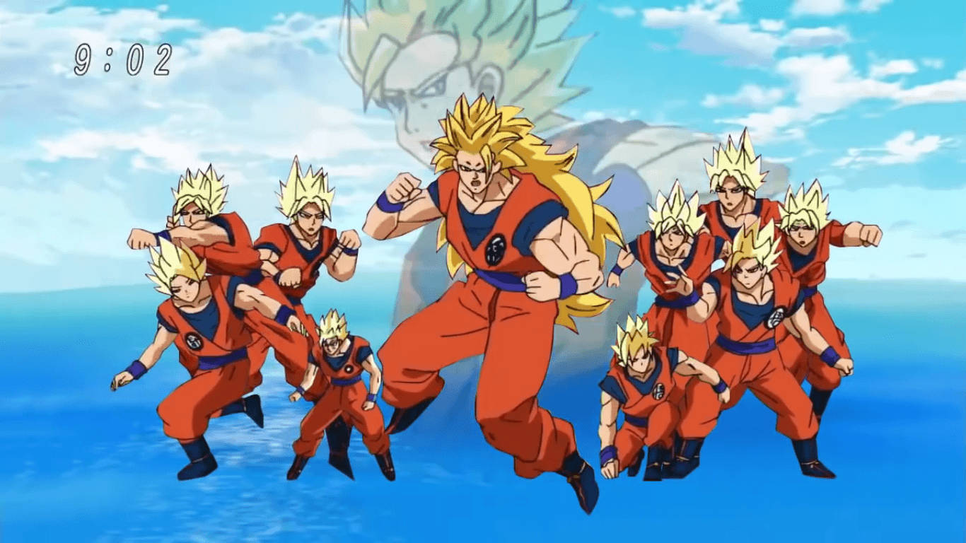 Goku kæmper mod den onde Majin Buu i klimakset af "Dragon Ball"-animesagaen Wallpapers