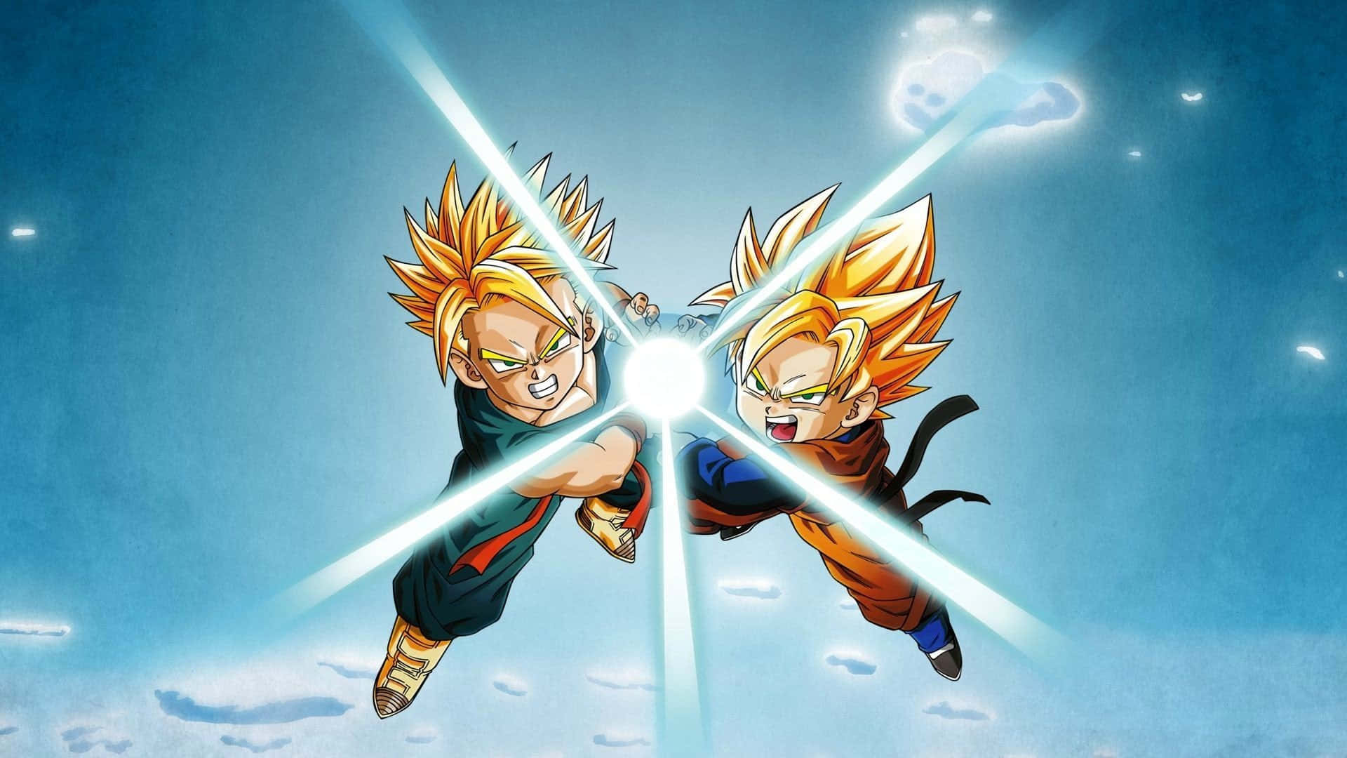 Goku og Vegeta intens kamp i Dragon Ball Z Wallpapers