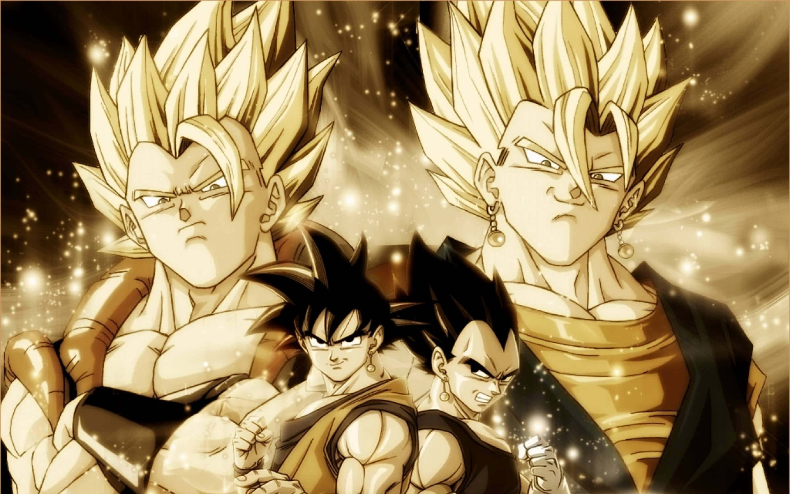 Goku og Vegetas intense kamp i Dragon Ball Z Wallpapers