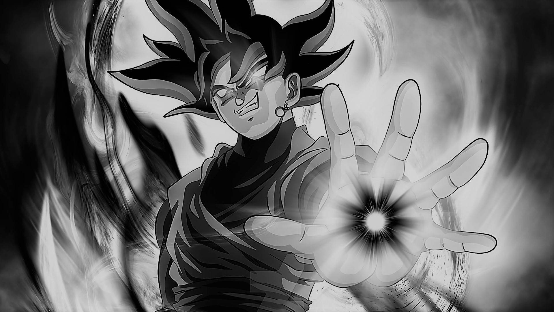 Goku Sort og Hvid Evne Wallpapers