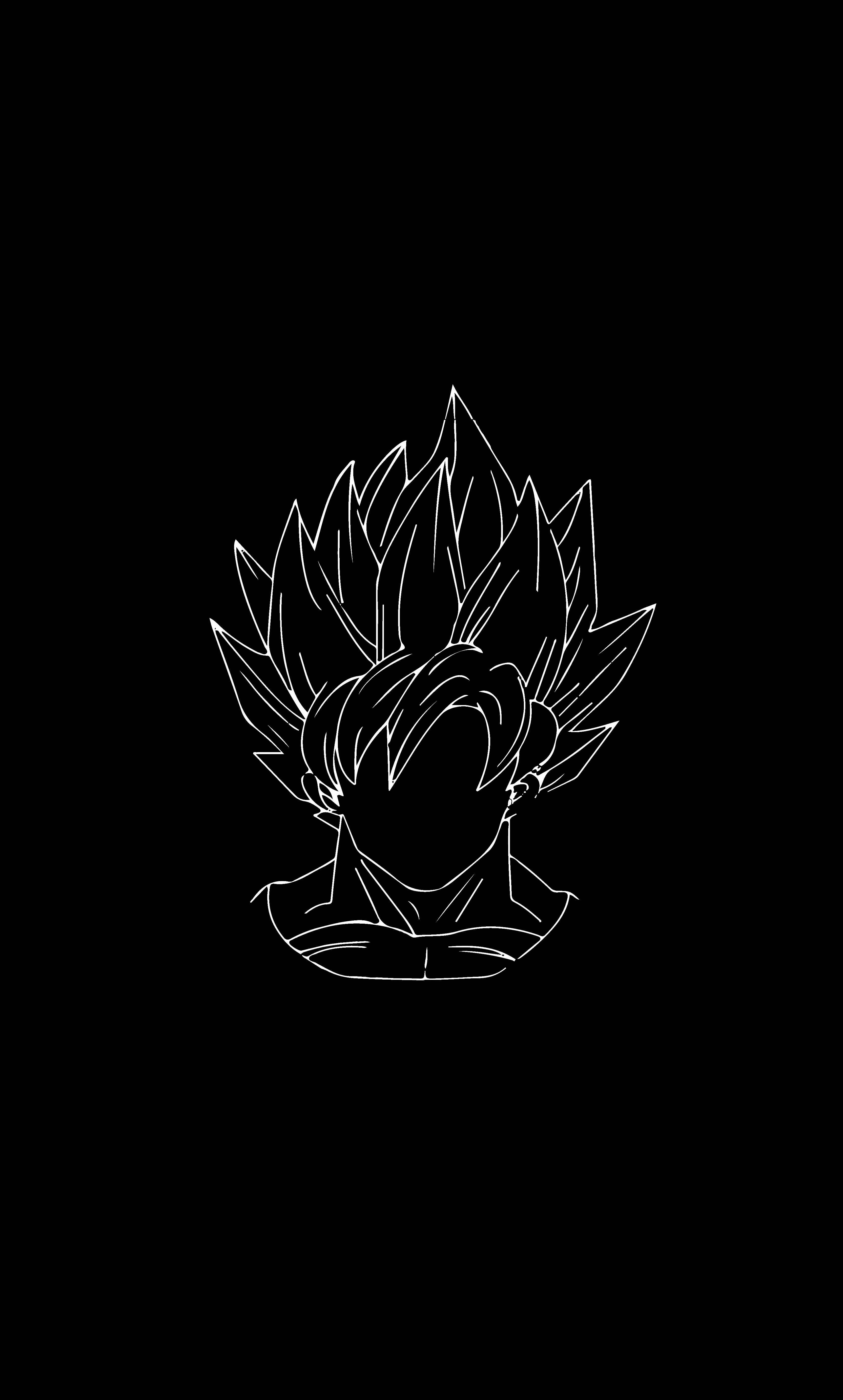 Goku stencil illustration 8K telefon Wallpapers