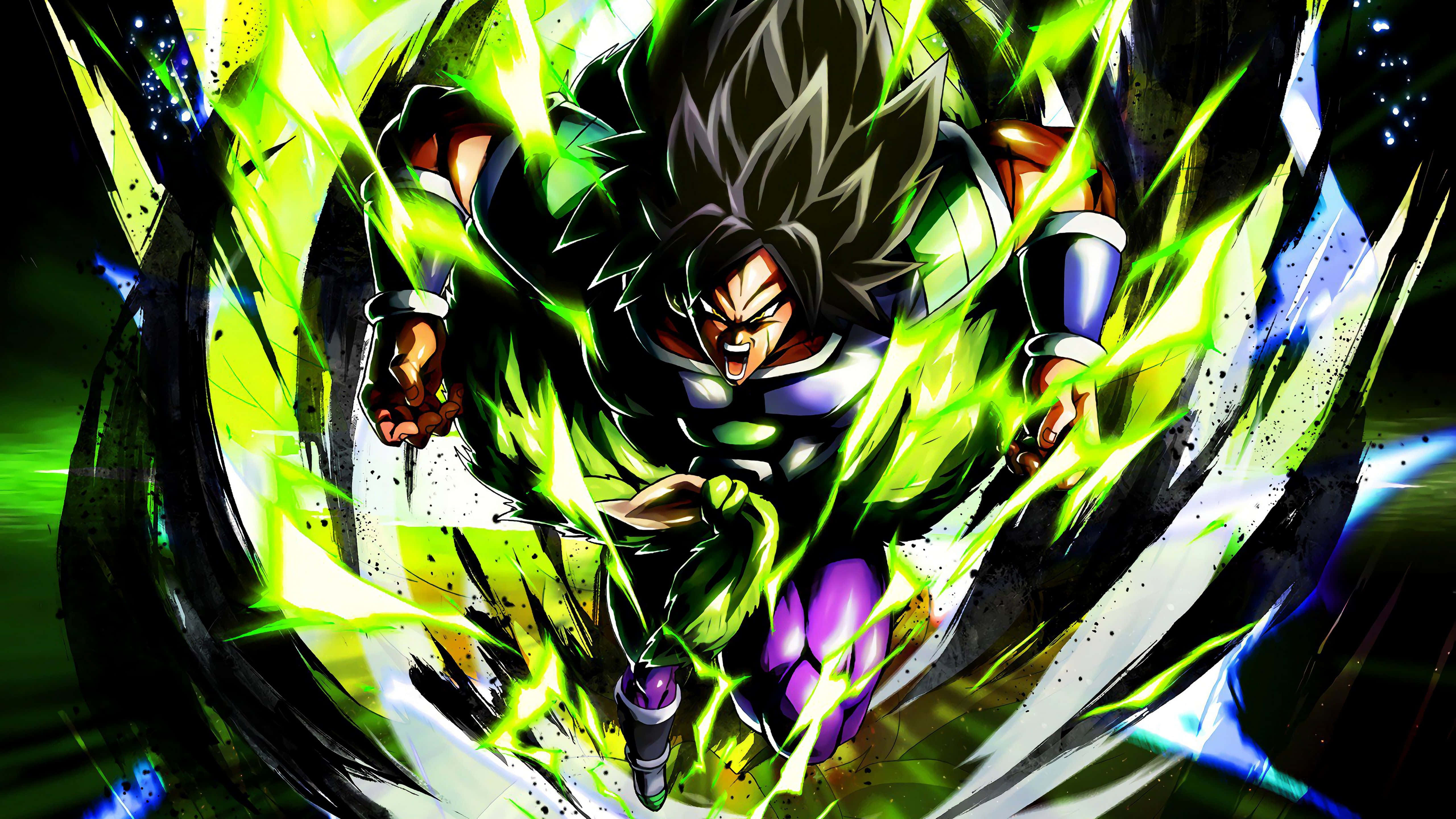 Goku, Vegeta og Broly forbereder sig til kamp i Dragon Ball Super: Broly Wallpapers