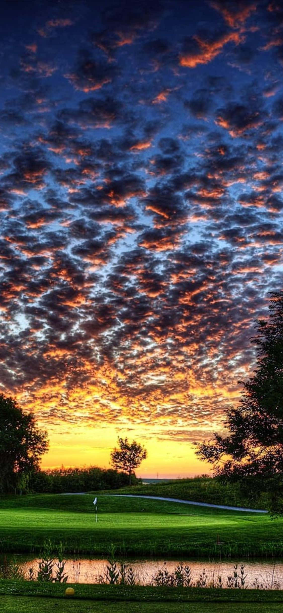 Golf på farten: Nyd den udfordrende bane på en malerisk golfbane med iPhone X Wallpapers