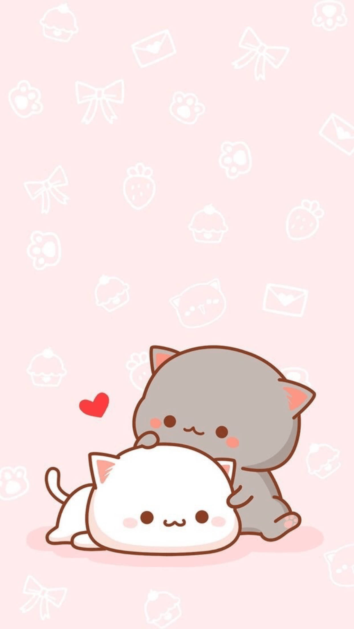 Goma og Peach katte kawaii iPad Wallpapers