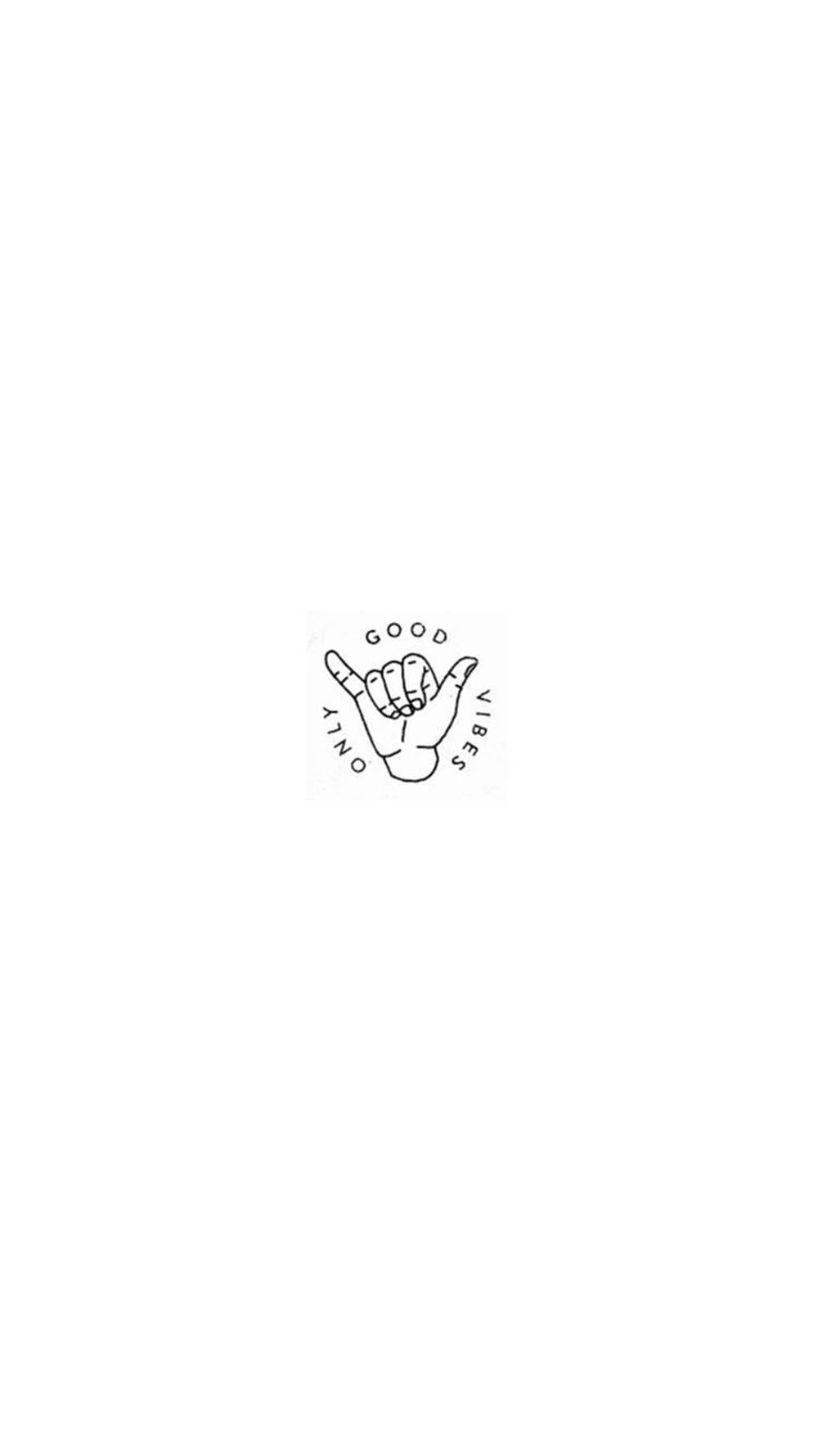 Good Vibes Hvid Æstetik iPhone Wallpapers