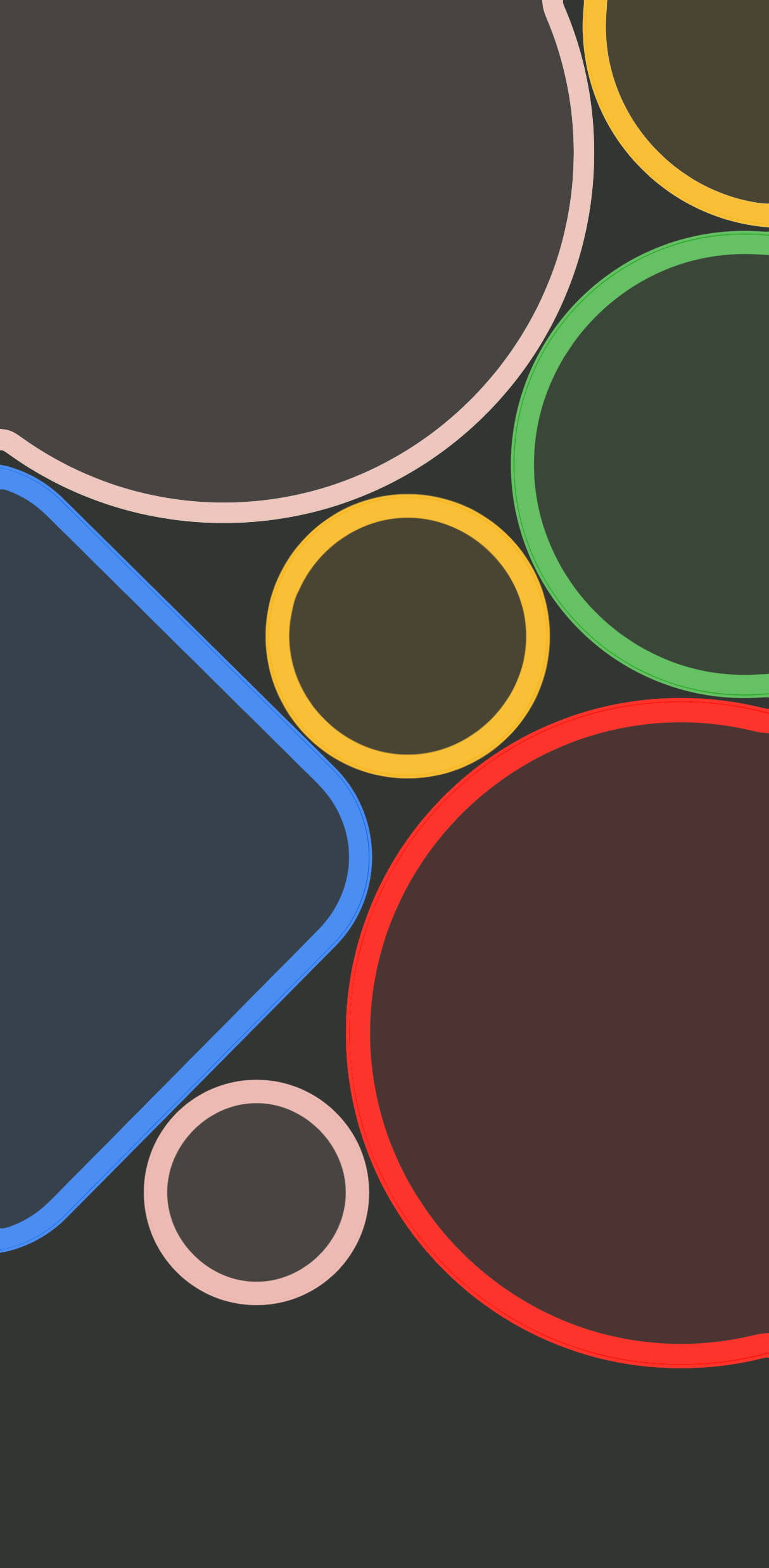 Google Pixel 4 Mørk tilstand geometrisk Wallpapers