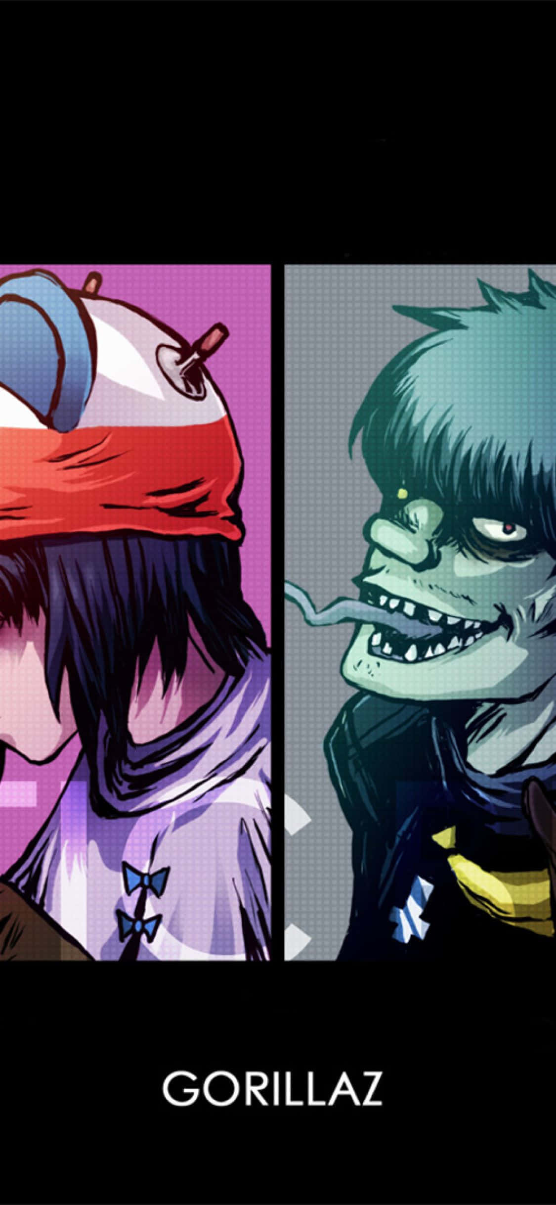 Gorillaz iPhone beskåret Murdoc Og Noodle Wallpapers