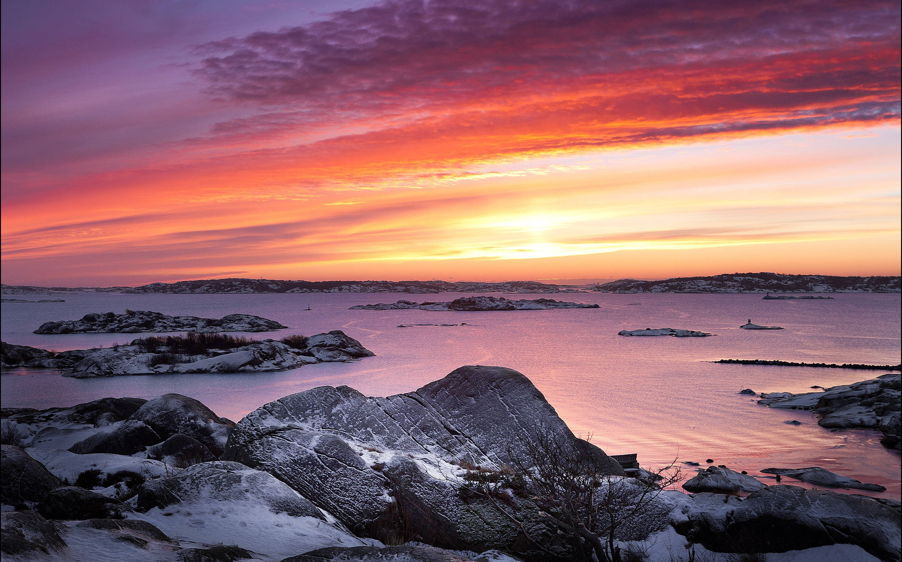 Göteborgs vackra solnedgång Wallpapers